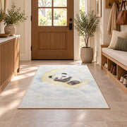 Sleeping Panda Moon Rug, Cream Nursery Area Carpet for Baby Bedroom and Gentle Kids Room Decor - image 9