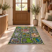 Detailed Neighborhood Road Rug, room view 9