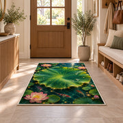 Lotus Leaf Pond Garden Rug, room view 9