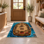 Sailing Ship Deck Rug, room view 9