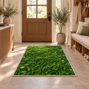 Green Meadow Grass Rug, room view 9