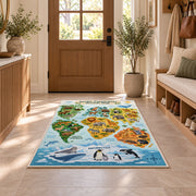 Animal World Map Rug, room view 9