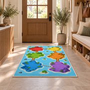 Rainbow Puzzle Shapes Rug, room view 9