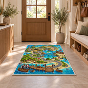 Water Park Map Rug, room view 9