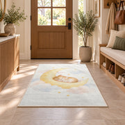 Baby Golden Crescent Rug, Printed Area Carpet for Kids Bedroom and Cozy Living Room Decor - image 9