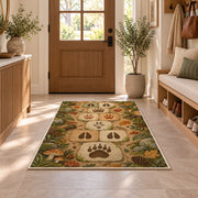 Woodland Paw Trail Rug, Printed Area Carpet for Kids Bedroom and Cozy Living Room Decor - image 9