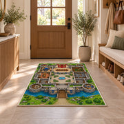 Castle Garden Plan Rug, Printed Area Carpet for Kids Bedroom and Cozy Living Room Decor - image 9