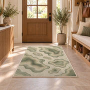Organic Pebble Area Rug, Sage Green Abstract Stone Pattern Rug, Calm Modern Room Decor - Image 9