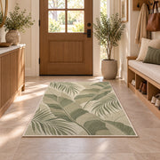 Tropical Leaf Area Rug, Sage Green Botanical Pattern Rug, Calm Nature Inspired Room Decor - Image 9