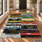 Vintage Cassette Grid area rug displayed in a foyer