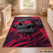 Skull Graffiti Portrait area rug displayed in a nursery