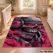 Bold Skull Street Art area rug displayed in a nursery