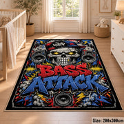 Boom Box Street Art area rug displayed in a nursery