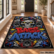 Boom Box Street Art area rug displayed in a foyer