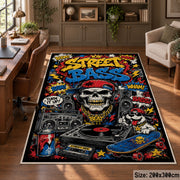 Street Art Boom Box area rug displayed in a home office