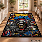Street Art Boom Box area rug displayed in a dining room