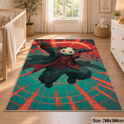 Skateboard Gorilla Art area rug displayed in a nursery