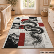 Ink Dragon Graphic area rug shown in a nursery