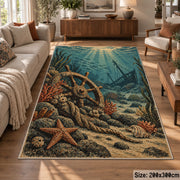 Anchor Coastal Landscape area rug shown in a lounge