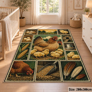 Farm Produce Patchwork area rug shown in a nursery