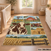 Cow Barn Pasture Rug area rug shown in a nursery