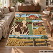 Cow Barn Pasture Rug area rug shown in a lounge