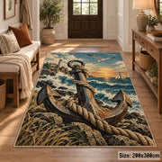 Anchor on Coastal Shore area rug shown in a entryway