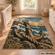 Anchor on Coastal Shore area rug shown in a nursery