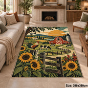 Sunflower Countryside Farm area rug shown in a sitting room
