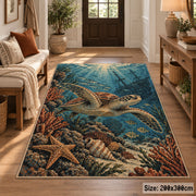 Anchor Rocky Seascape area rug shown in a entryway