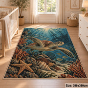 Anchor Rocky Seascape area rug shown in a nursery