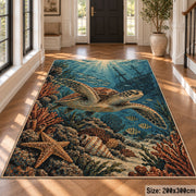 Anchor Rocky Seascape area rug shown in a foyer