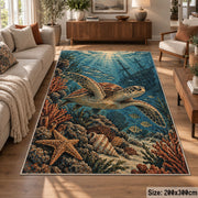 Anchor Rocky Seascape area rug shown in a lounge