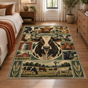 Cow Farm Patchwork area rug, view 1