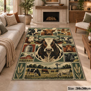 Cow Farm Patchwork area rug, view 8