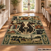 Cow Farm Patchwork area rug, view 9