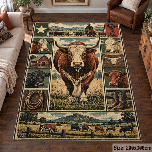 Cow Country Heritage area rug, view 6