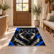 K9 Shepherd Graphic police rug in an entryway