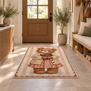 Teddy Bear Reading Book area rug in an entryway