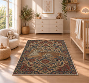 Persian Style Tiger tiger rug in a nursery beside a crib