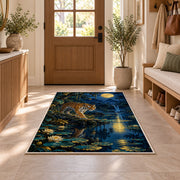 Moonlit Lake Tiger tiger rug in an entryway