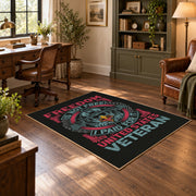 black red winged motorcycle wheel vintage area rug, styled product view 5