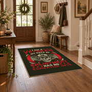 black red rebel biker skull vintage motorcycle area rug, styled product view 6