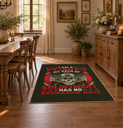 black red rebel biker skull vintage motorcycle area rug, styled product view 7