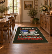 veteran eagle flag patriotic red white blue vintage area rug, styled product view 6