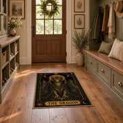 celestial elephant tapestry black gold mystical area rug, styled product view 7