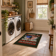 veteran eagle flag patriotic red white blue vintage area rug, styled product view 8