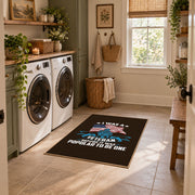 dark patriotic eagle flag freedom vintage area rug, styled product view 8
