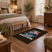 dark patriotic eagle flag freedom vintage area rug, styled product view 10