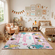 Happy Easter Gnome Character Rug — decorative room view